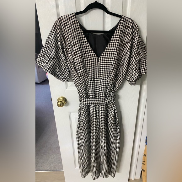 Zara houndstooth dress size large VGUC - Picture 3 of 3